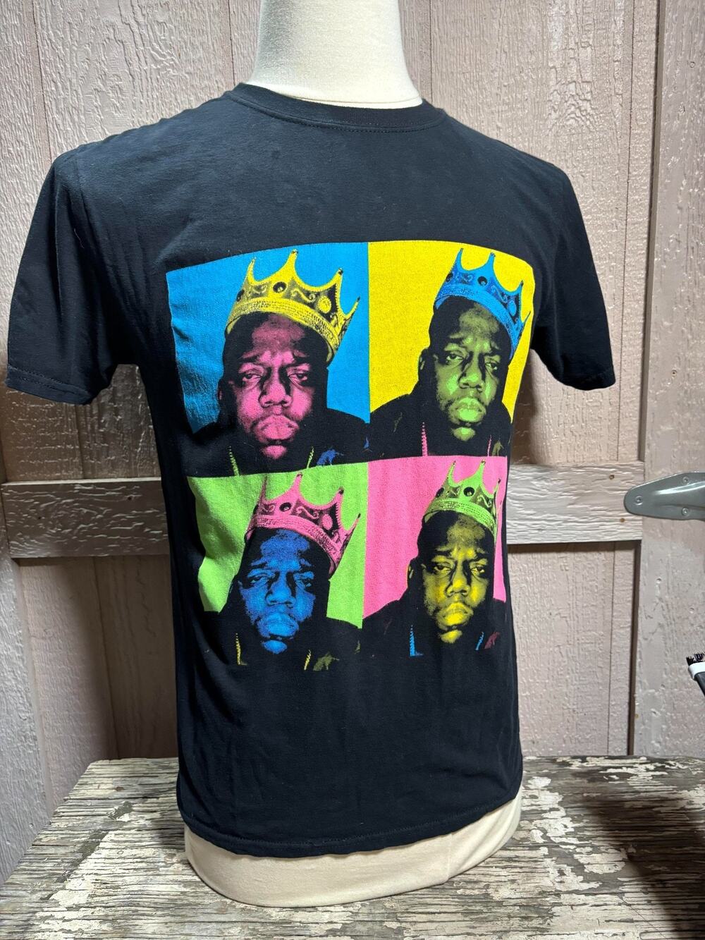 Biggie Smalls black T-Shirt Size Medium rap hip hop shirt new york city king